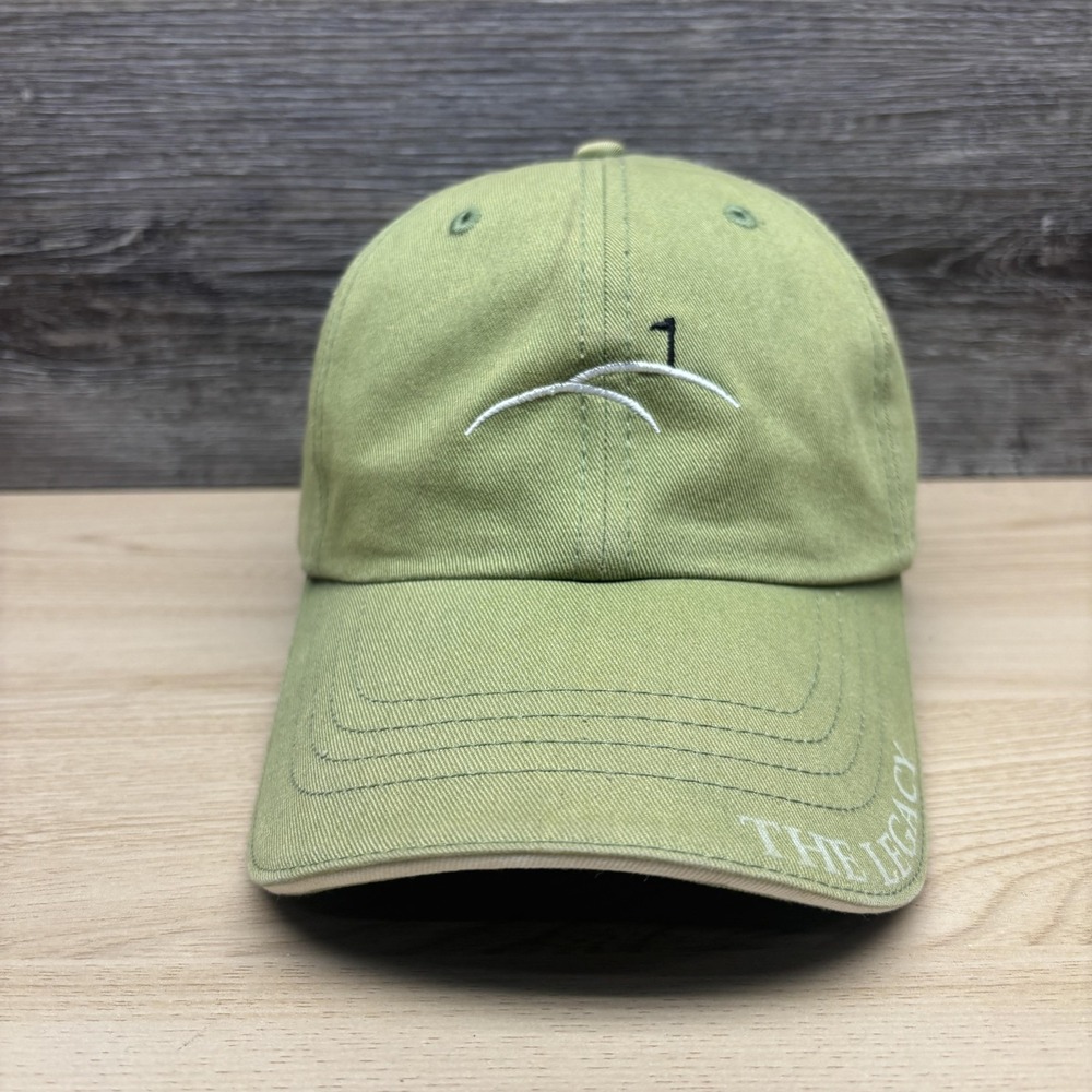 The Legacy Hat Cap Strap Back Green Golf Course Mens One Size American Dry Goods